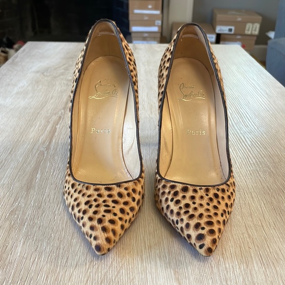 Louboutin Pigalle 100MM Jungle Cheetah - 37.5 - Picture 2 of 8